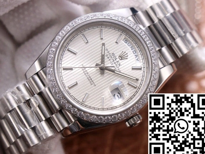 Factory Rolex EW Dial Silver M228349RBR-0007 Day-Date 0427